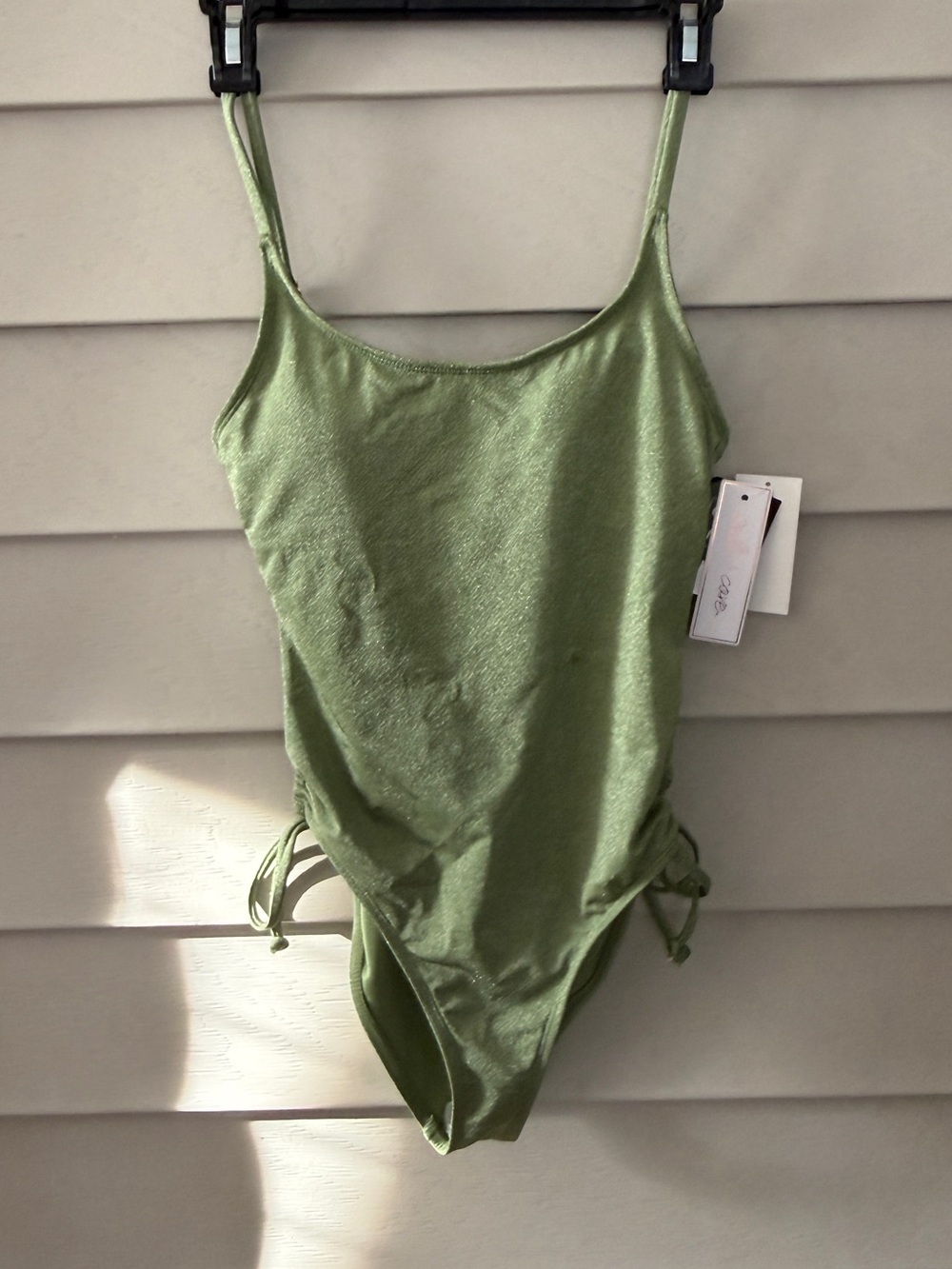 Salt + Cove Olive Green Swimsuit with Side Tie Detail